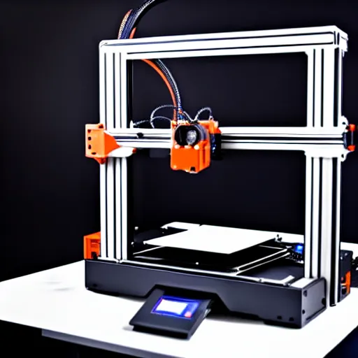 Image similar to prusa 3 d printer high end photoshoot