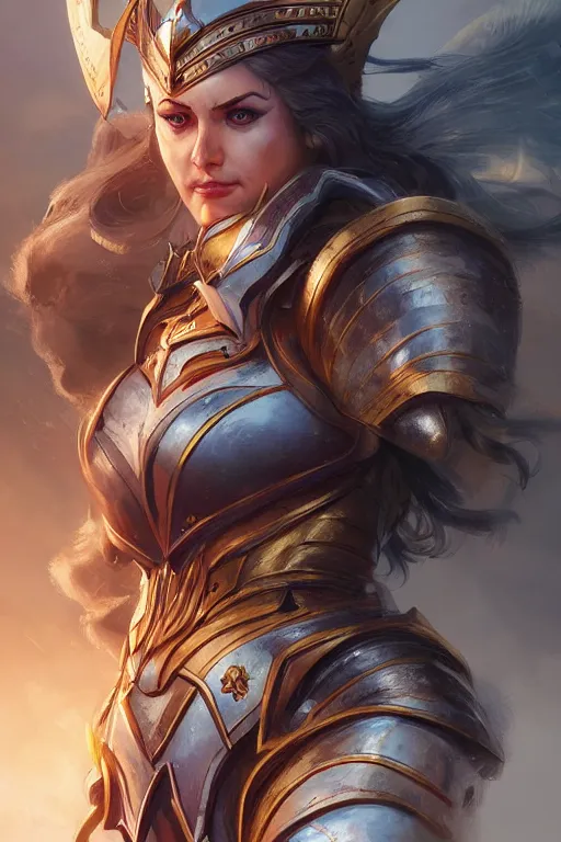 Image similar to amazon valkyrie athena, d & d, fantasy, portrait, highly detailed, headshot, digital painting, trending on artstation, concept art, sharp focus, illustration, art by artgerm and greg rutkowski and magali villeneuve