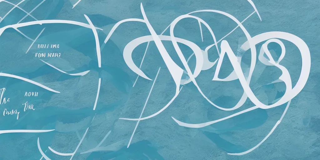 Image similar to the words cerulean sea in super slick futuristic typeface