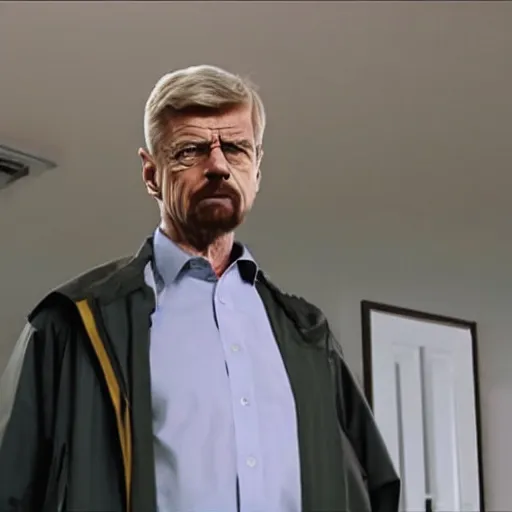 Prompt: Arsene Wenger as Walter White, Breaking Bad, high quality, 4k, high detail, drama,