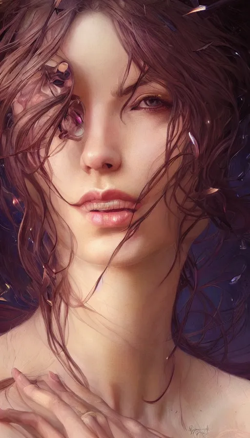 Image similar to shapeshifter, perfectly-centered-Portrait of the most beautiful woman on the planet, dream, insane, intricate, highly detailed, digital painting, artstation, concept art, smooth, sharp focus, illustration, Unreal Engine 5, 8K, art by artgerm and greg rutkowski and alphonse mucha