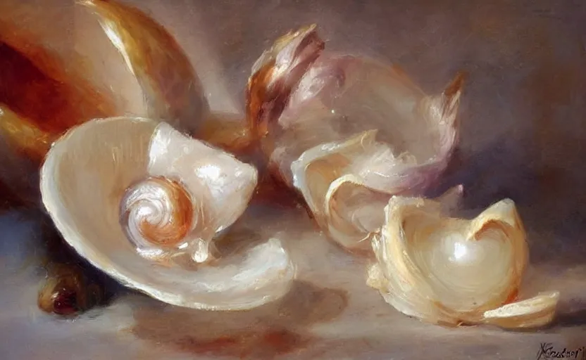 Image similar to Beautiful alchemy seashell. By Konstantin Razumov, highly detailded