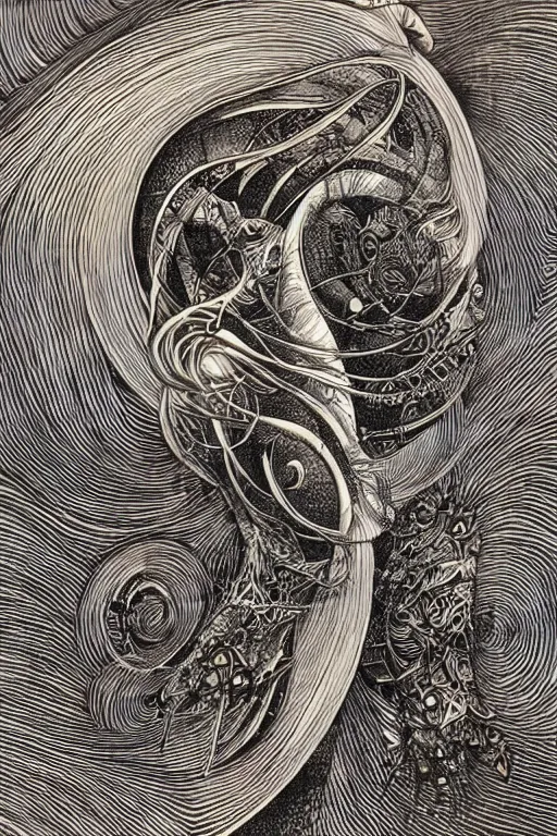 Image similar to tinnitus, by aaron horkey