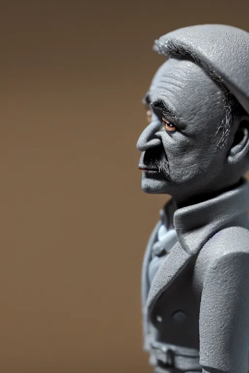 Image similar to a cinematic film still of a claymation stop motion film starring bill murray, shallow depth of field, 8 0 mm, f 1. 8