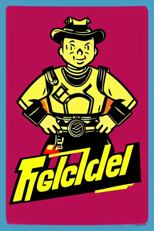 Image similar to fallout 7 6 retro futurist illustration art by butcher billy, sticker, colorful, illustration, highly detailed, simple, smooth and clean vector curves, no jagged lines, vector art, smooth andy warhol style