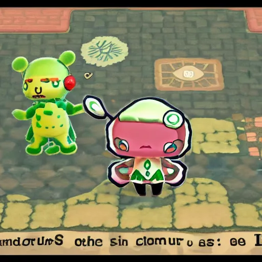 Prompt: Cthulhu as an Animal Crossing character