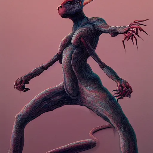 Prompt: A large ant queen standing on her hind legs formian pathfinder, digital art, Wayne Barlowe