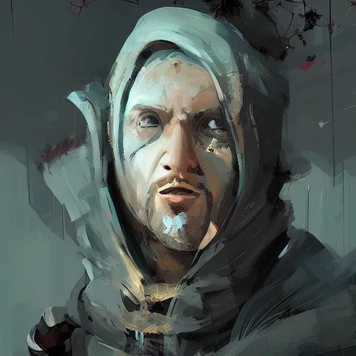 Prompt: dungeon master character portrait, by Ismail Inceoglu, puppet master, controller, wearing hood, digital art, brushstrokes