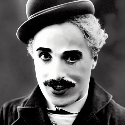 Image similar to Charlie Chaplin as Capitan America