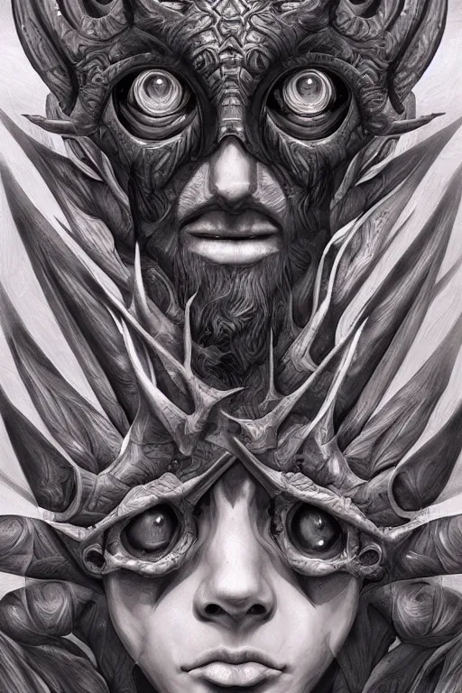 Image similar to portrait of man with seven eyes | digital painting | highly detailed | artgerm