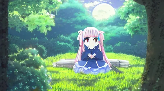 Kanna Kamui sitting in a field of Ghibli Clover | Big | Stable ...