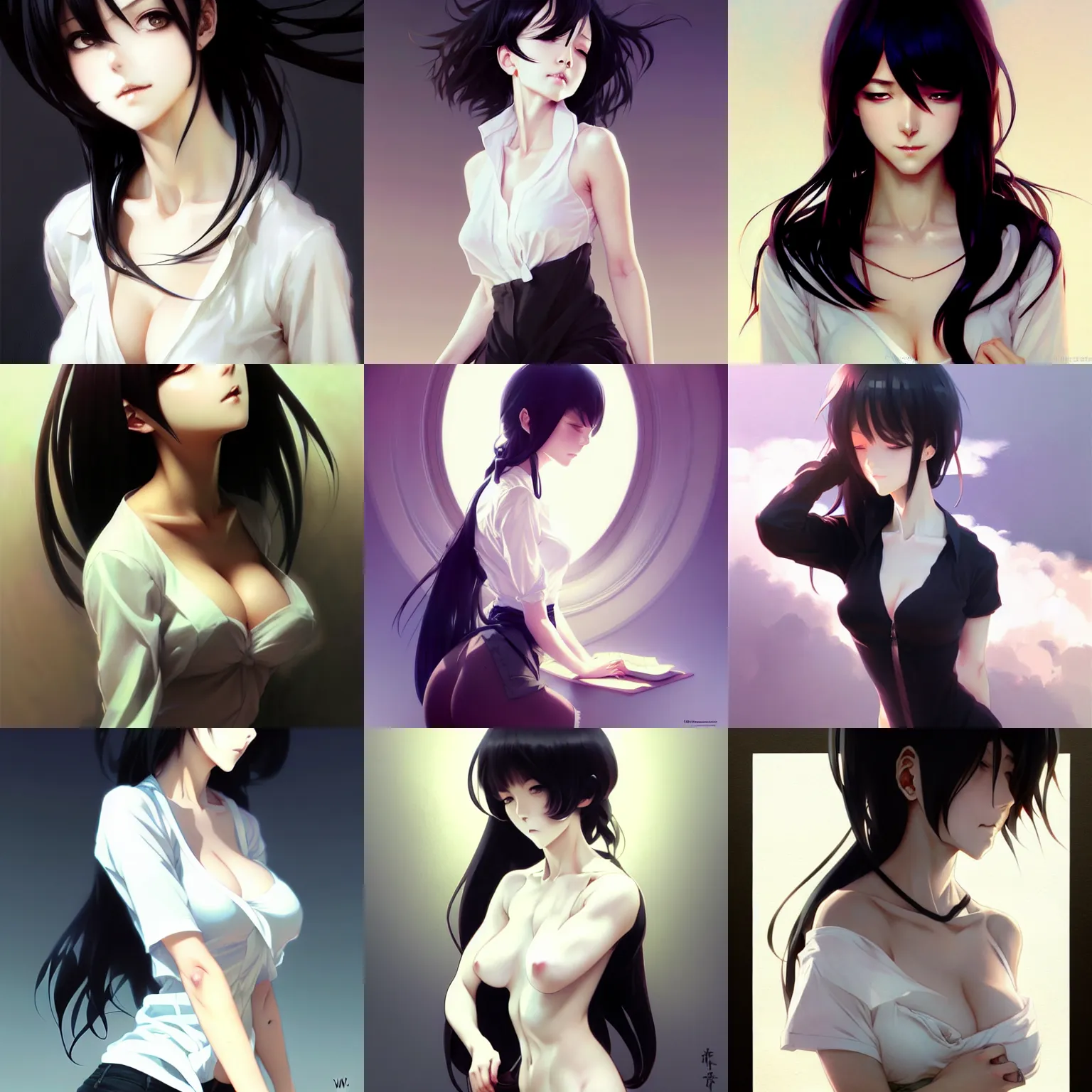beautiful anime girl, hourglass slim figure, white | Stable Diffusion |  OpenArt