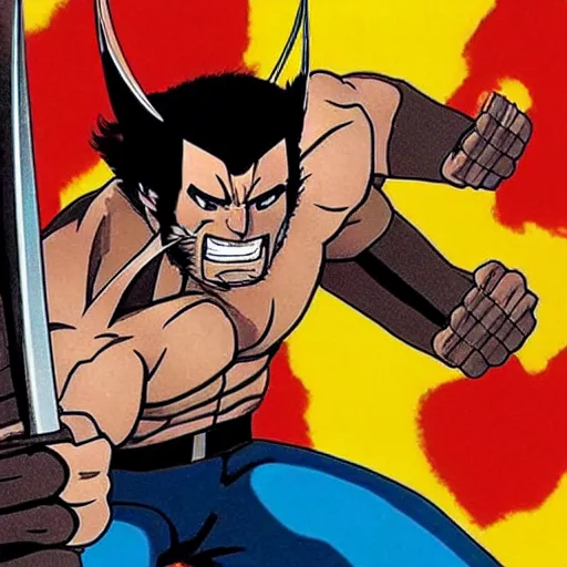 Prompt: a picture of wolverine drawn by studio ghibli