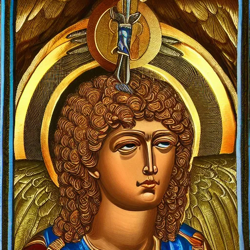 Image similar to archangel michael, intricate, photorealistic