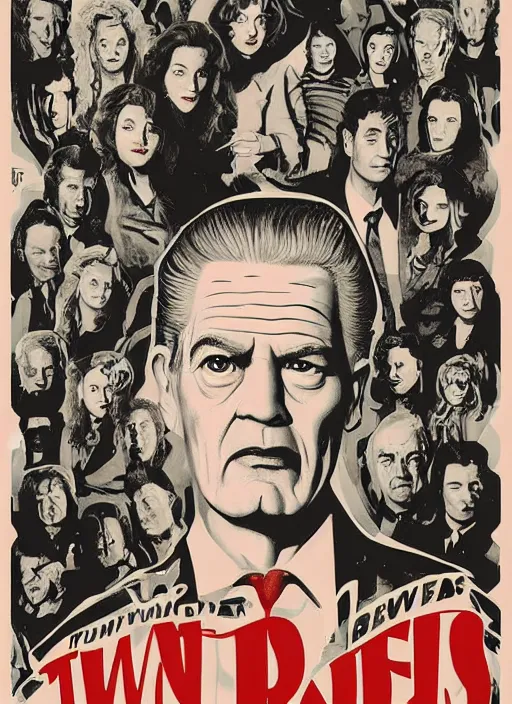 Image similar to twin peaks movie poster art by cliff nielsen