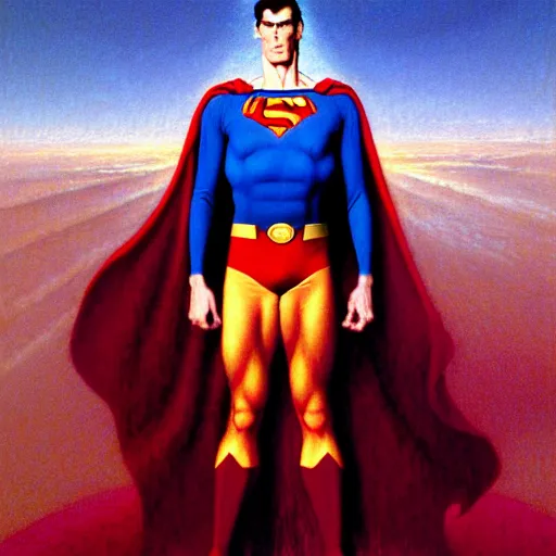 Prompt: uhd photorealistic portrait of lurch as superman, by tim hildebrandt, wayne barlowe, bruce pennington, donato giancola, larry elmore, by zdzislaw beksinski, arthur rackham, dariusz zawadz masterpiece, trending on artstation, cinematic composition, dramatic pose, studio lighting, hyperdetailed