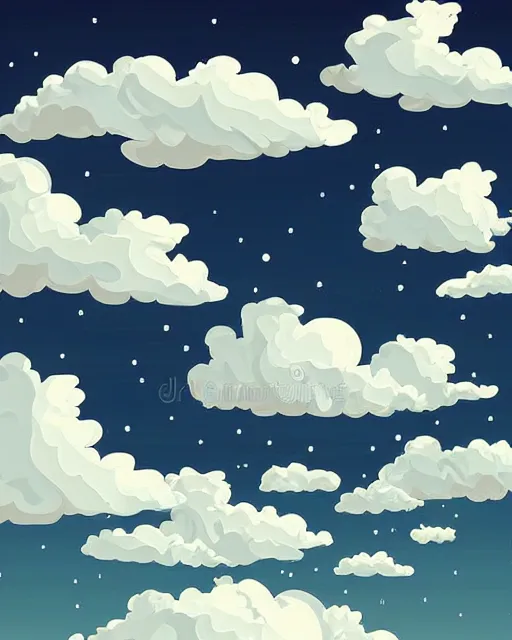 Image similar to cloudy sky vector illustration in anime style