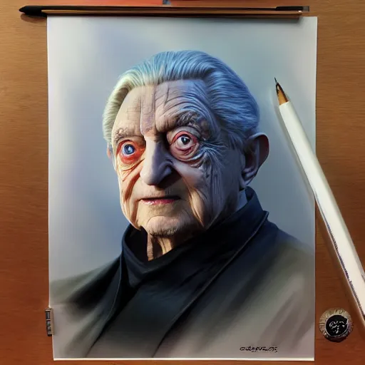 Prompt: Portrait of George Soros as Darth Sidious from star wars, made by stanly artgerm lau, wlop, rossdraws, james jean, andrei riabovitchev ,marc simonetti