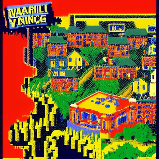 Image similar to deflective numerical inferno village curve marlin delta tin margarine , by Guido Borelli da Caluso and Yves Klein and Andy Warhol , #pixelart , pixel perfect , movie poster