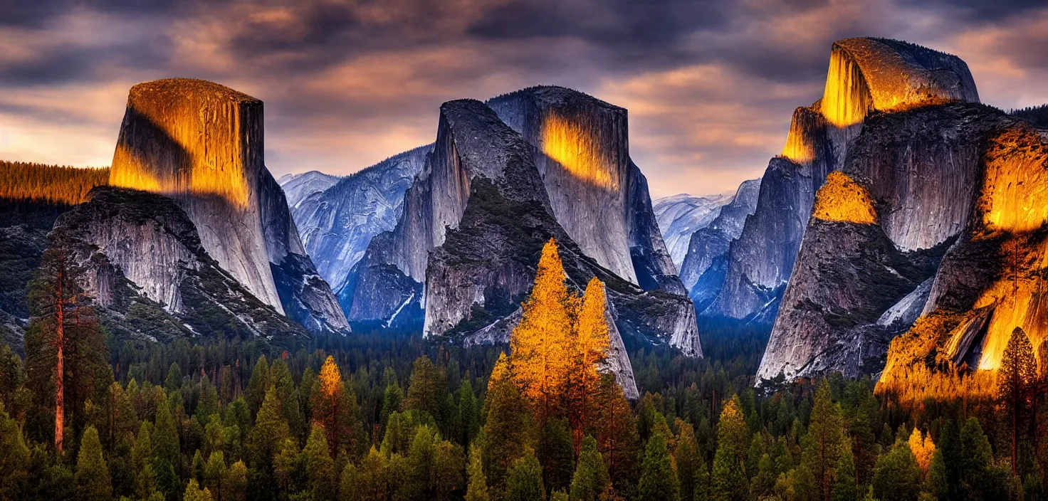 Prompt: amazing landscape photo of yosemite by john muir, award winning, beautiful dramatic lighting