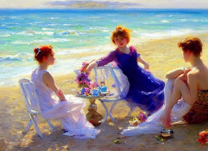 Prompt: sunny spring day at the beach by vladimir volegov and alexander averin and delphin enjolras and daniel f. gerhartz