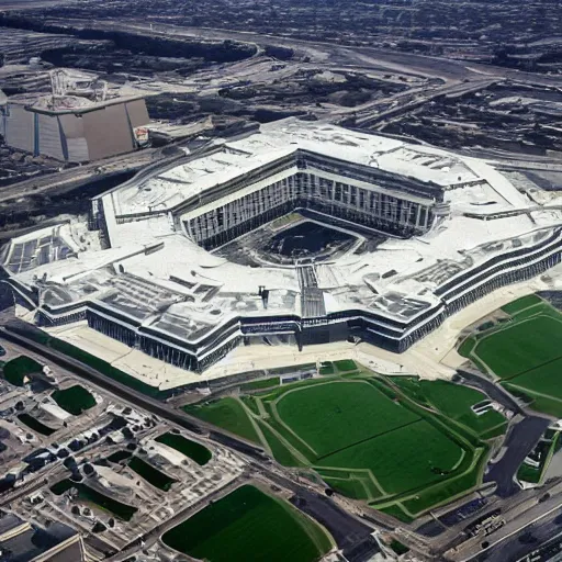 Image similar to a photo of the pentagon taken from a helicopter, ultra realistic,