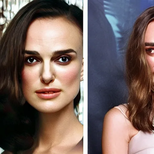 Image similar to photo of the lovechild of natalie portman and keira knightley