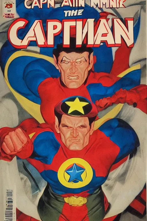 Image similar to comic book cover art. captain milk by alex ross