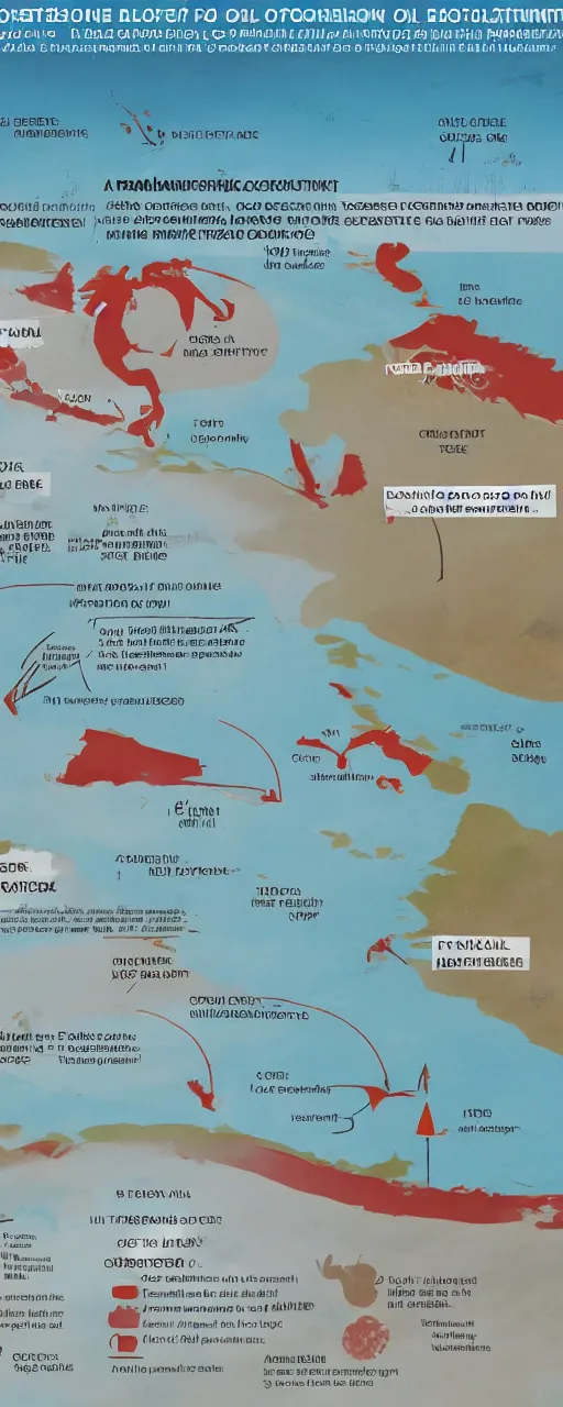 Prompt: a diagram of offshore oil contamination