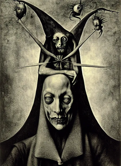 Prompt: photograph of mephistopheles by hieronymus bosch, joel peter witkin, misha gordin, gustave dore