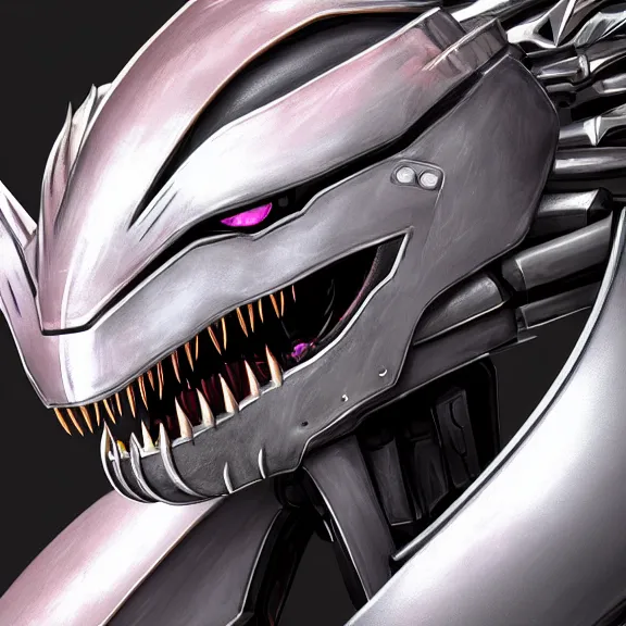 Prompt: close up headshot of a cute beautiful stunning anthropomorphic female robot dragon, with sleek silver metal armor, glowing OLED visor, facing the camera, high quality maw open and about to eat you, you being dragon food, the open maw being detailed and soft and warm looking, highly detailed digital art, furry art, anthro art, sci fi, warframe art, destiny art, high quality, 3D realistic, dragon mawshot, maw art, furry mawshot, macro art, dragon art, Furaffinity, Deviantart Eka's Portal