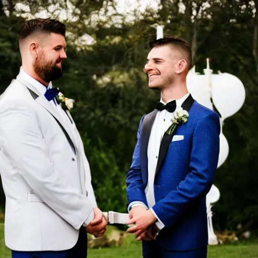 Image similar to a lovely gay wedding