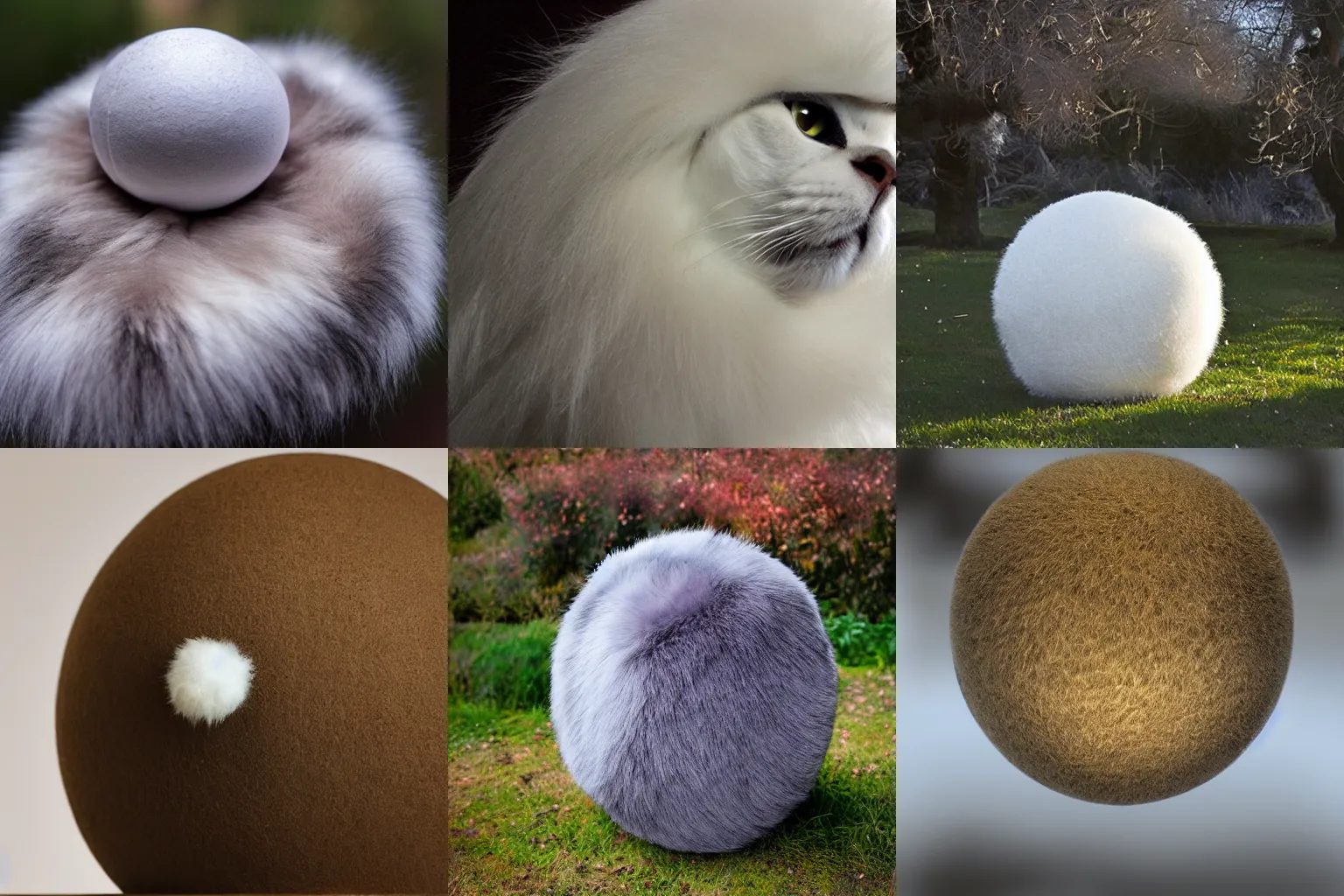Prompt: orb covered in fur