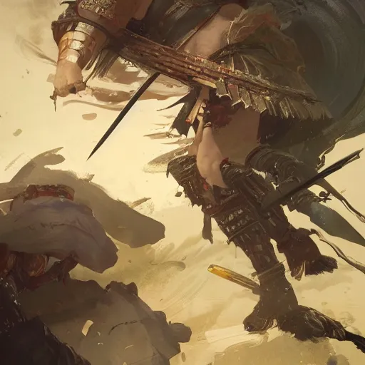 Prompt: A samurai in battle, D&D, fantasy, intricate, cinematic lighting, highly detailed, digital painting, artstation, concept art, smooth, sharp focus, illustration, art by Akihiko Yoshida, Greg Rutkowski and Alphonse Mucha