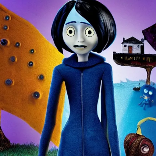 Prompt: coraline movie screenshot, 4k, high detail