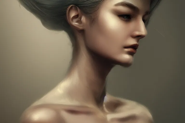 Prompt: Medium Shot photo of modern goddes of war misty, elegant, highly detailed, smooth, sharp focus, illustration, beautiful, geometric, trending on artstation, cinematic, artwork by WLOP