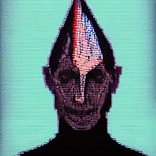 conehead beavis and butthead analog glitch art self Stable Diffusion