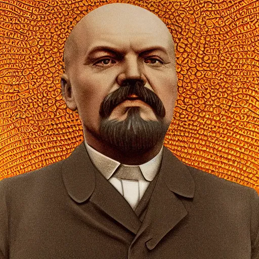 Image similar to Lenin transforming into linden honey, very coherent symmetrical artwork. Cinematic, hyper realism, high detail 8k