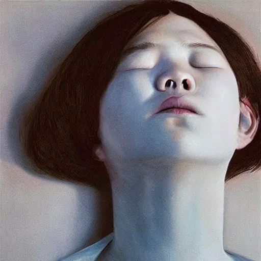 Prompt: 😴😪🤤 art by joongwon charles jeong, tjalf sparnaay, gottfried helnwein, roberto bernardi