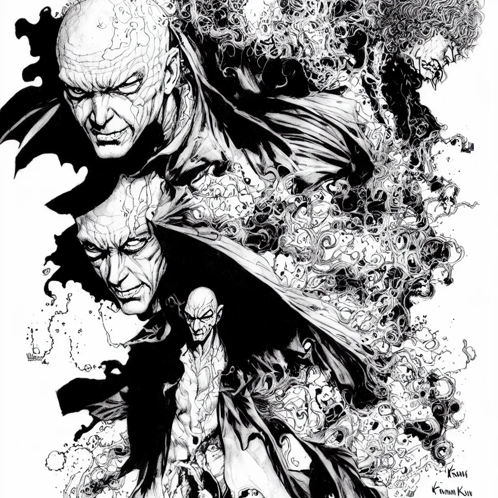 Image similar to The sandman drawing by Kim Jung gi and Karl Kopinski