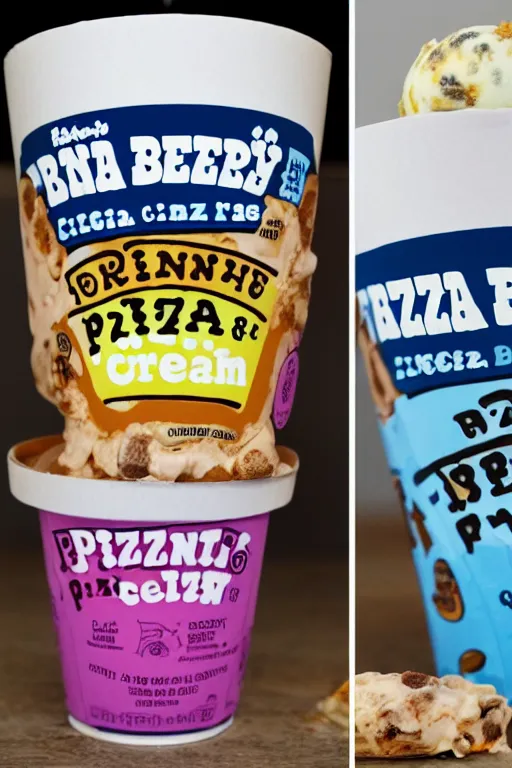 Image similar to pizza flavoured ben and jerry's ice cream