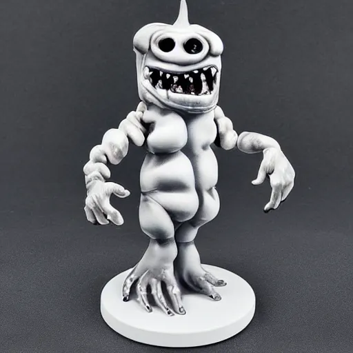 Prompt: inkwash translucent classic cartoon monster toy