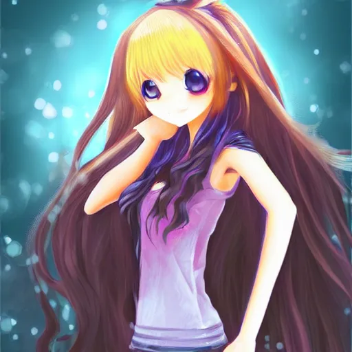 Image similar to portrait of a cute beautiful girl holding a balisong, anime digital art,