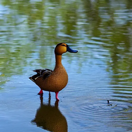 Image similar to a duck with $ bling