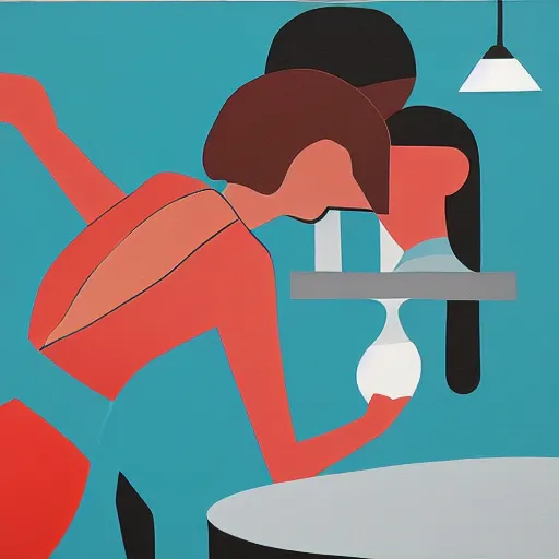 Prompt: painting by Josh Agle