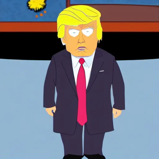 Image similar to donald trump in southpark character