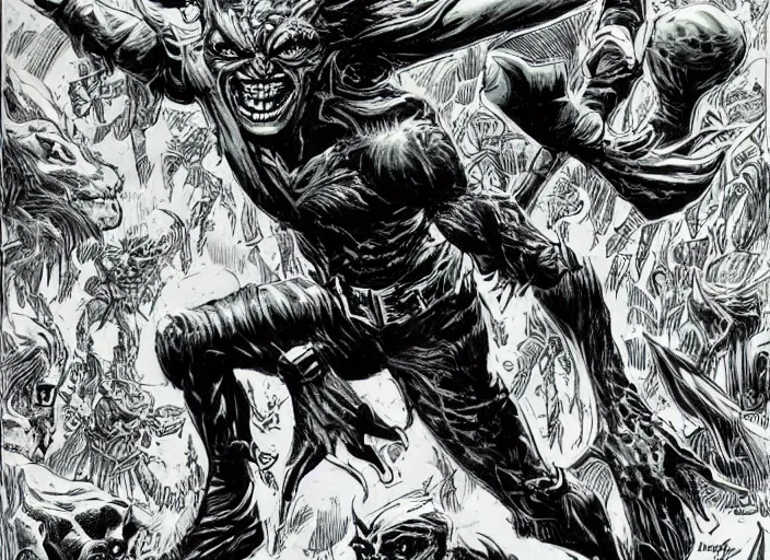 Image similar to green goblin illustration by mike ploog