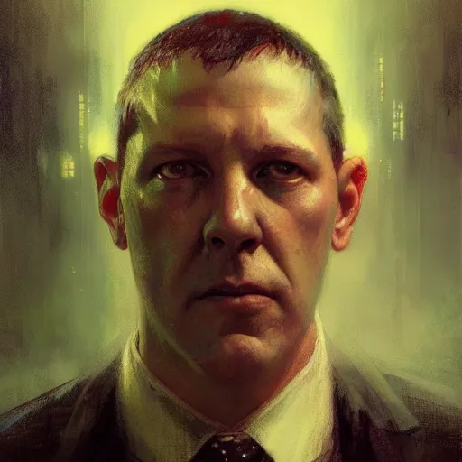 Image similar to , h p lovecraft hyperrealistic portrait, bladerunner street, art of elysium by jeremy mann and alphonse mucha and greg rutkowski, fantasy art, photo realistic, dynamic lighting, artstation, poster, volumetric lighting, very detailed face, 4 k, award winning