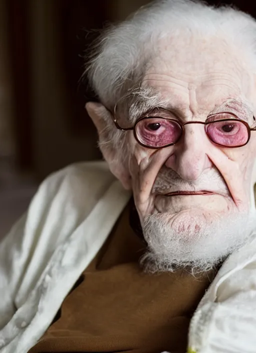 Prompt: DSLR photo portrait still of 93 year old age 93 Stanley Kubrick at age 93!!!, 85mm f1.8
