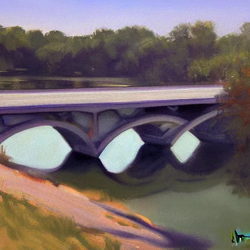 Image similar to beautiful painting of sargent texas fm 4 5 7 bridge by olaf krans